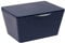 WENKO Aufbewahrungsbox mit Deckel Brasil, mattierter Aufbewahrungskorb für Badezimmer & Gäste-WC, dekorativer Badkorb aus bruchsicherem Kunststoff, BPA-frei, 19 x 10 x 15,5 cm, Dunkelblau