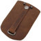 myledershop Sacchetto chiave in pelle di bufalo con portachiavi a scomparsa in marrone o cognac (Cognac)
