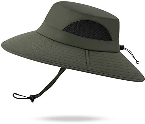 DORRISO Chapeau de Soleil Homme Femme Pliable Large Bord Chapeau Outdoor Bucket Hat Chapeau de Peche Étanche Chapeau de Voyage Alpinisme Casquette