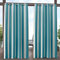 Exclusive Home Canopy Stripe Par de Paneles, Tela, Verde Azulado/Blanco, W 54 x L 96 (1 Panels)