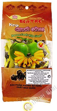 Bonbon banane & gingembre BEN TRE 200g Vietnam - Pack de 3 pcs