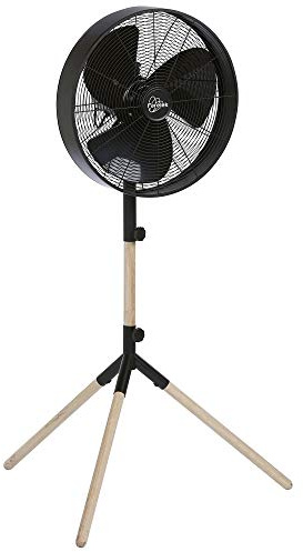 Farelek 112028 Tischventilator, Metall, Schwarz und Holz