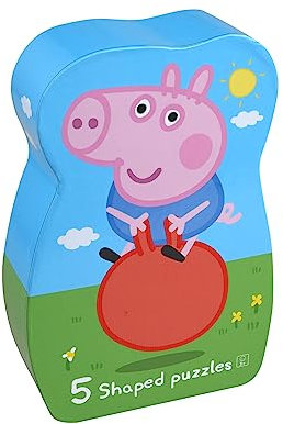 Barbo Toys - Peppa Wutz - Deco Puzzle Familie - 5 Puzzle in 1 – 18 Teile Puzzle für Kinder ab 3 Jahren – Offizielles Peppa Pig