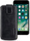 Suncase ECHT Ledertasche Leder Etui Tasche kompatibel mit Apple iPhone SE 2020 Hülle (mit Rückzugsfunktion und Magnetverschluss) schwarz