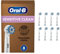 Oral-B Sensitive Clean Electric Toothbrush Head with Clean & Care Technology, Extra Soft Bristles for Gentle Plaque Removal, Pack of 8, Suitable for Mailbox, White