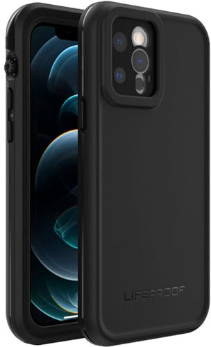 LifeProof Fre Case for iPhone 12 Pro, Waterproof (IP68), Shockproof, Dirtproof, Drop proof to 2 Meters, Sleek and Slim Protective Case with built in Screen Protector, Black