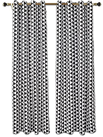 Tende oscuranti per esterni, con isolamento termico, tende per finestre a risparmio energetico (2 pannelli), motivo geometrico per interni ed esterni (reticolo triangolare, 52 x 94 l)