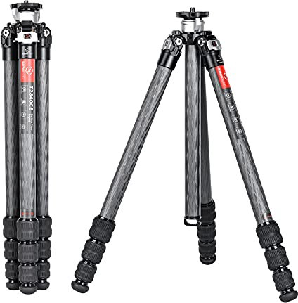 SUNWAYFOTO T2840CE Travel Tripod Carbon Fiber Professional Tripod DSLR Camera Waterproof,35.3lb Load