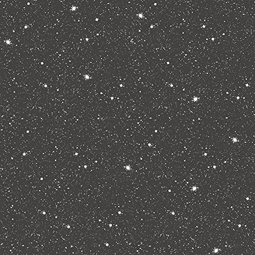 Galerie G78407 Tiny Tots 2 Space Sidewall Wallpaper, Black/Glitter, 10m x 53cm