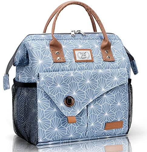 Lekesky 10L Insulated Lunch Bag for Women for Work Lunch Tote, Blue