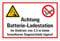 Aufkleber Warnung „Achtung Batterieladestation Im Umkreis von 2,5m...“ Hinweis Schild Folie selbstklebend | Größen wählbar Made in Germany, Größen Name: 20x30cm