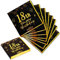 Geburtstag 18 Servietten, 20Stk Schwarze Gold Happy Birthday Servietten 33cm x 33cm Papierservietten für Mann Frau Mädchen Junge Geburtstags Deko Party Supplies Tischdekoration