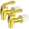 Bewudy Boquilla para dispensador de bebidas, paquete de 2 dispensadores de bebidas, boquilla dispensadora de bebidas de repuesto (dorado)