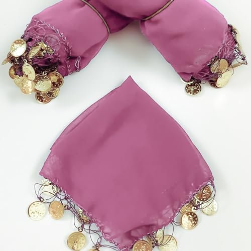 10x einfarbig Halay Mendili Set Tanztücher Dügün Hochzeit Verlobung Kina Mendil Nisan Dügün türkische Hochzeit (Rosa)