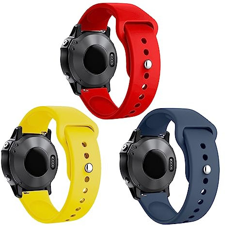 AireWiki 3-PCS Silikon Armbänder Kompatibel mit Garmin Vivoactive 4/ Vivoactive 3/ Vivoactive 3 Music Sport Textur Ersatzband Für Damen Herren Armband (B,Vivoactive 3 Music)