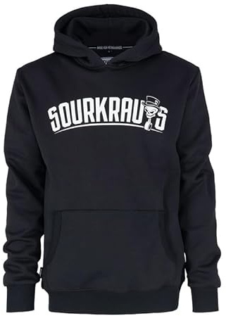 SOURKRAUTS Hoodie SK in Bordeaux | Kuschelig weicher Sweatstoff mit Kängurutasche und Kordelzug, wärmt zuverlässig – bequem für kühle Tage und den Alltag