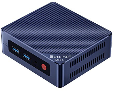 Beelink Mini PC, Intel 12th Gen Alder Lake- N95(jusqu'à 3.4GHz), 8GB DDR4 RAM 256GB SSD, Mini S12 Desktop Computer Support 4K Dual HDMI Display/USB3.2/WiFi 5/BT4.2/Gigabit Ethernet