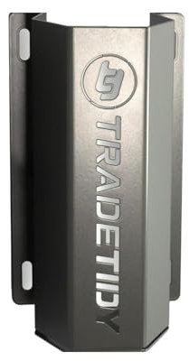 Tradetidy Propane/MAPP Gas Can Holder, Holds One Jerry Can, Rounded Edges for Safety, Made from 1.5mm Super Strong Steel, UK-Made, Dimensions: 110mm (W) x 218mm (H) x 82mm (D), Colour - Grey