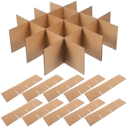 Packung Mit 6 Stück Trennwände für Versandkartons Umzugskarton-Set für die Küche Glaswaren-Karton Glastrenner-Set Obst Kasten rahmen brille mobile Kiste Verpackung Papier
