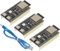 DUBEUYEW 3PCS ESP32-S3 ESP32-S3-DevKitC-1 N16R8 WiFi Module + 5.0 Bluetooth Internet Development Board 16M External Flash Expansion 8M PSRAM With one Type-C Cable(soldered）
