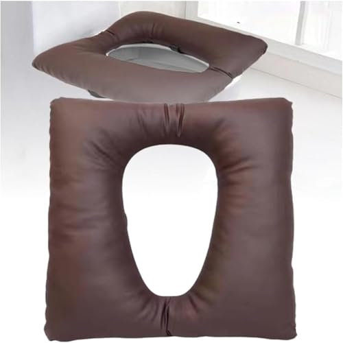 OXFUZZ Coussin de Chaise de Toilette Anti-escarres, Coussin de Chaise de Douche en polyuréthane épais et Doux pour Table de Chevet, Chaise percée, Chaise de Toilette, siège de Douche imperméable,