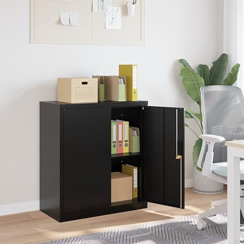 CBLDF Aktenschrank schwarz 79x40x90 cm Stahl