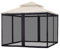 Moskitonetz für Pavillon Outdoor, 4 Seitenteile Fliegennetz mit Haken Reißverschluss Universal-Ersatz-Moskitonetz-Überdachung Pavillon-Moskitonetz für 3m x 3 m Pavillon (Nur Moskitonetz)