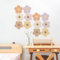 Wandsticker Schlafzimmer Kinder Wanddeko - Boho Blumen Aufkleber Sommer Wandsticker Wasserdichte Aufkleber Dekoration für Schlafzimmer 0424