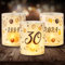 12 Windlicht Tischdeko 30 Geburtstag, Seutgjie 30. Geburtstag Deko Mann Frau 1994-2024 Schwarz Gold für Teelichter oder Kerzen