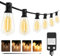 litogo LED Lichterkette Außen Dimmbar mit Timer,18.3M Lichterkette Aussen Strom mit Retro Warmweiß Glühbirnen Plastik, Wetterfest Lichterketten für Garten Balkon Party Pavillon Terrasse