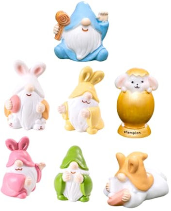 MUSISALY 7 Stück Miniatur Landschafts Zwergzwerg Zwerg Ornamente Partygeschenk Harz Zwerg Statue Zwerg Statue Dekor Zwerge Zwerg Bastelarbeiten Party Zwerg