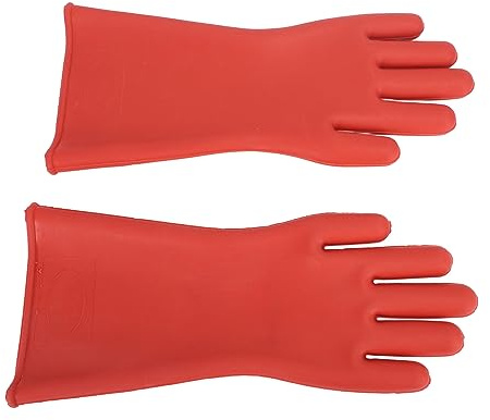 Yosoo Health Gear Spannungsisolierende Handschuhe, Elektriker Handschuhe, 1 Paar Elektrisch Isolierte Handschuhe, Gummi, Klasse 00, Hochspannungs isolierende Handschuhe für Elektriker Reparatur12