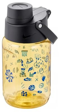 Nike Unisex - Adult TR Renew Recharge Chug Bottle 12 oz Graphic Drinking Bottle, Yellow Ochre/Black/Game Royal, 354 ml