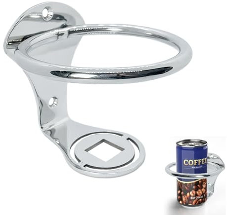 Boat Ring Cup Drink Holder for Cans, Bottles & Tumblers RV Marine Truck Car Beverage Organizer, 3.3 ID, Stainless Steel, 1 Pcs