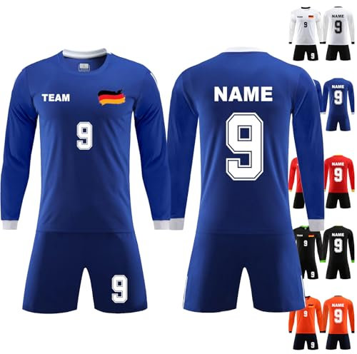 Custom Soccer Jersey Sock Long Sleeve Sets Kids Adults Personalized Soccer Kid Jersey Girls Football kit American Football Jersey England Shirt Kids Personalized Football kit Kids
