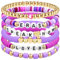 HLenyoy Freundschaft Armbänder Set - 11Pcs Inspiriert Armband Sommer Strand Armbänder Einstellbare Stretch Perlen Armbänder für Frauen Mädchen Zubehör Armband… (6-Purple)
