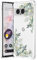 RALEAVO Coque Compatible avec Google Pixel 8a, Transparent Silicone Housse avec Fleurs Motif pour Pixel 8a-Feuilles