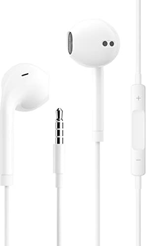 Auriculares con cable,Auriculares In Ear, Auriculares con Micrófono y Cable, Reducción Ruido Sonido Estéreo Control de Volumen,Micrófono Universal para Todos los Dispositivos de Auriculares de 3.5mm