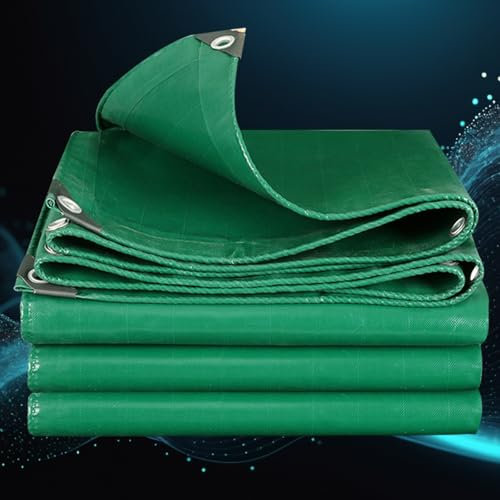 Bâche de Protection Exterieur avec Oeillets 4 x 5 m Imperméable et Lavable, Angles Renforcés, Rectangulaire Bâche Étanche Couverture de Protection pour Serre Jardin Pergola Piscine, Vert