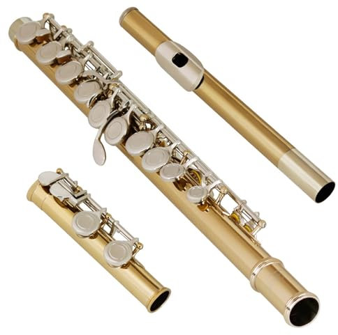 ZAMASS Querflöte Instrument Gold Silber Schlüssel Flöte Messing Leder Box Verpackung Grade Test Leistung Flöte