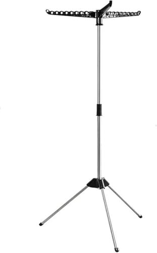 WYUYIW Trípode para Tendedero De Ropa, Percheros Portátiles con Orificios para Colgar A Prueba De Viento, Lavandería De Pie Plegable
