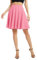 Donna Elegante Vita Elastica Svasata A-Linea Midi Gonna Base Uniforme Plissettata Skater Gonne(S, Rosa)