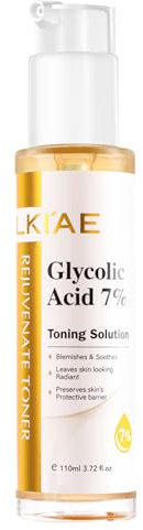 LKIAE Glycolic Acid 7% Face Toner, Brightening, Hydration, Nourishing, Soothe Skin, Reduce Fine Lines, Protect Skin Barrier, For Women and Men, 110 ml (Pack of 1)