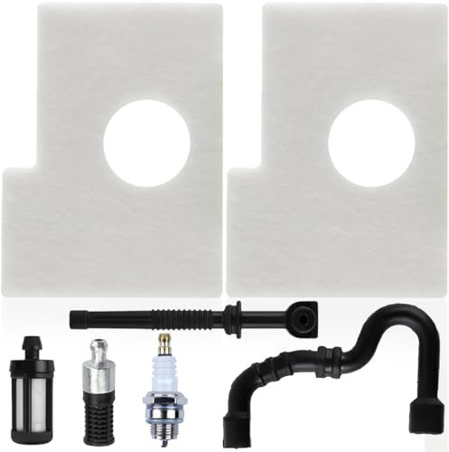 ZAMDOE MS170 Filtro de Aire para STIHL MS 170 MS 180 017 018 MS170C MS180C Motosierra Reemplazo 1130 124 0800 Kit de Puesta a Punto del Filtro de Aire, con bujía Filtro de Combustible Línea de Aceite