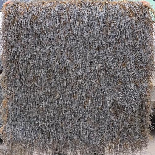 ZHJLF Toit De Paille Artificiel Chaume Tiki Bar Cabane Herbe Canard Bateau Stores Coureur Rouleaux Palapa Chaume Toiture Chaume Plage Fête Hawaïenne Décoration ClôtureJardin(Size:1x1m,Color:Gris)