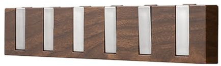 Qoukonao Porte-clés mural multifonction sans perçage pour clés de piano en bois - Décoration pour dortoir, buanderie, camping-car, garage, placard, chambre à coucher, salle de bain, salle de bain