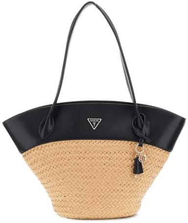 GUESS bolso de hombro bolso shopper Venere Large Tote Natural/Black marrón claro