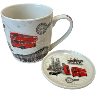 Union Jack Mug .Ceramic London Souvenir Mug London icon Cup. (Bus Mug)