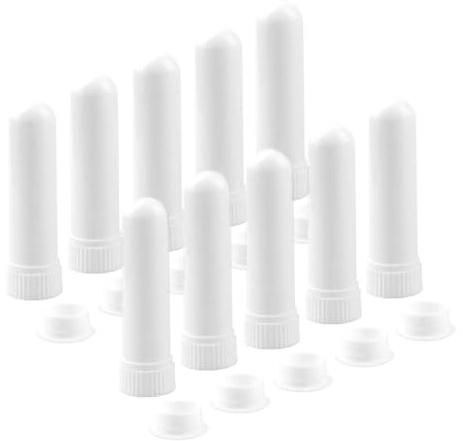 YIPFEN 10 Pièces Inhalateur Nasal, Bâtonnet à Mèche, Bonne Hygroscopie, Inhalateur Rechargeable, Bâtonnets pour Huiles Essentielles