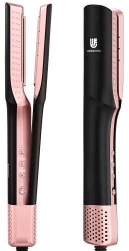 Glätteisen Föhn 2in1, Nass-Trocken Air Haarglätter, Anti-Frizz Ionen-Tech | Föhnen Glätten Gleichzeitig, Keine Hitzeschäden, Locken und Glätten, 110.000 U/min Air Straight Hair Straightener, Max 170°C